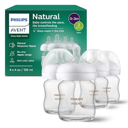 Philips Avent Glass Natural Baby Bottle - 4 Oz, 4