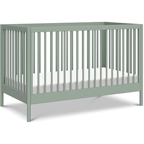 Davinci, Birdie 3-in-1 Convertible Crib, Light Sage, Easy Assemble, Greenguard Gold Certified
