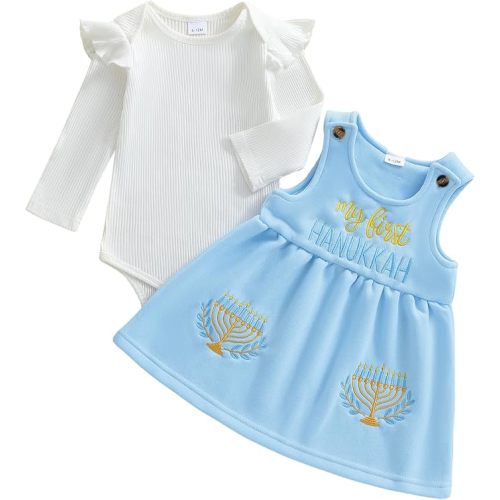 Socutebabe My First Halloween Baby Girl Outfit Newborn Short Sleeve Romper and Overalls Skirt Dress Outfits Cute Clothes