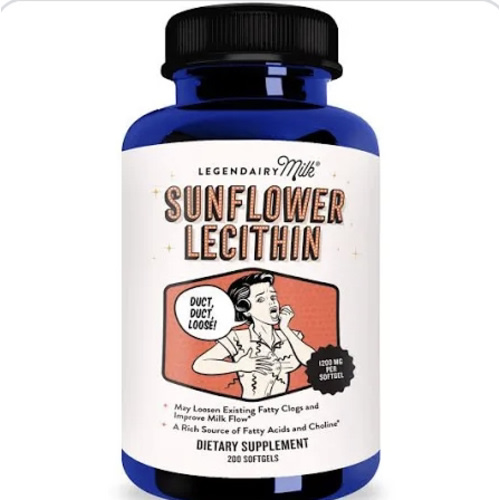 Legendairy Milk Sunflower Lecithin 1200mg, Lactation Support, Sunflower Lecithin Supplement for Clogged Milk Ducts, Made in USA, 200 Softgels