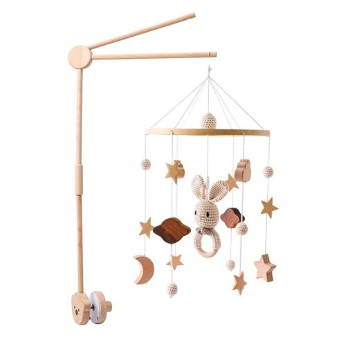 Woodland Baby Mobile for Crib - Baby Nursery Mobiles - Woodland Nursery Decor Theme - Gender Neutral Baby Stuff - Animals Forest Nursery Decor Baby Mobile - Wood Baby Stuff Type 6