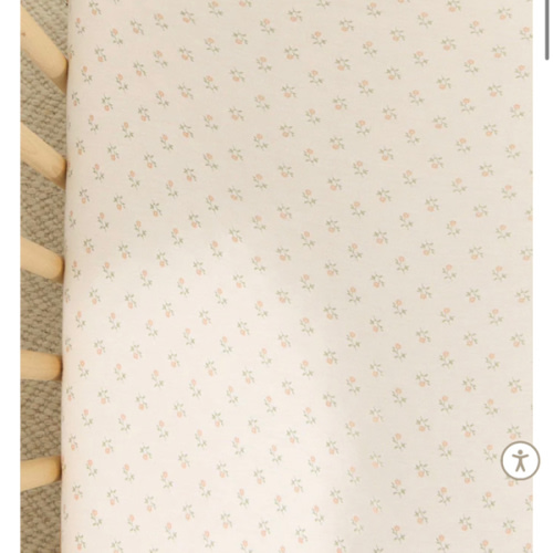 Blush Floret Crib Sheet