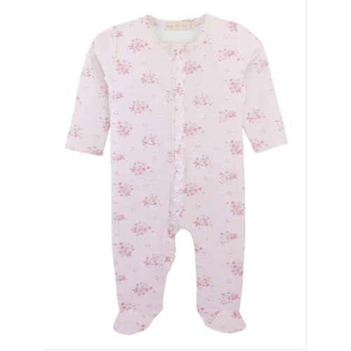 Baby Club Chic BCCF26 Tiny Bunch of Roses Ruffle Zipped Footie