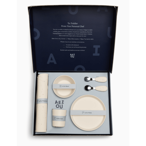 AEIOU Toddler Tableware Gift Set - Oat