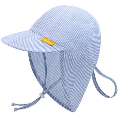 Baby Sun Hat with Neck Flap - UPF 50+ Toddler Beach Hat - Infant Summer Swim hat for Boys Girls