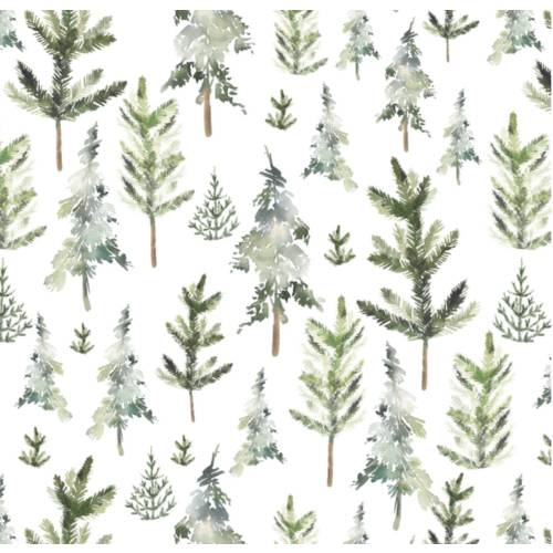 Woodland Crib Sheet: Green Forest Fitted Mini Crib Bedding