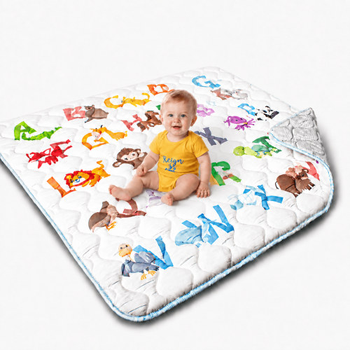 Beavtaens Baby Play Mat, Thickened Playmat Fits 50" x 50" Playpen, Upgraded Non-Slip, Soft for Infants, Animal