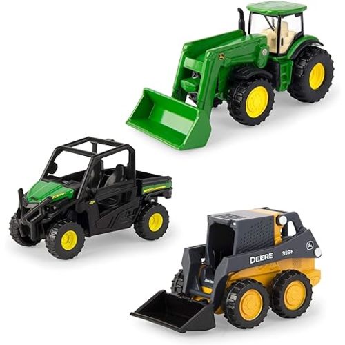 ERTL Iron John Deere Tractor Toys - 1:64 Scale - Includes 9620R, 4020, and 4960 Tractor Toys - Die-Cast John Deere Toys - Collectible Farm Toys Ages 3 Years and Up, Green