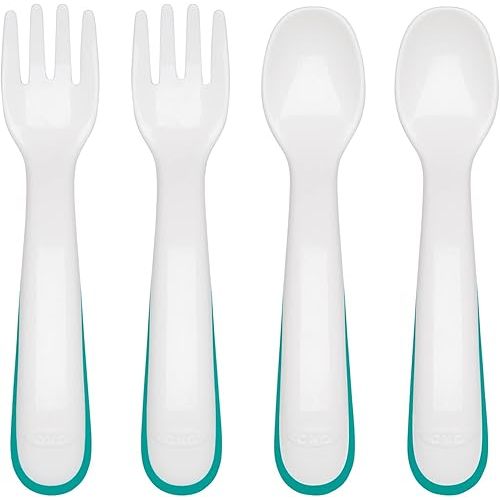 OXO Tot Fork and Spoon Training Set, Teal