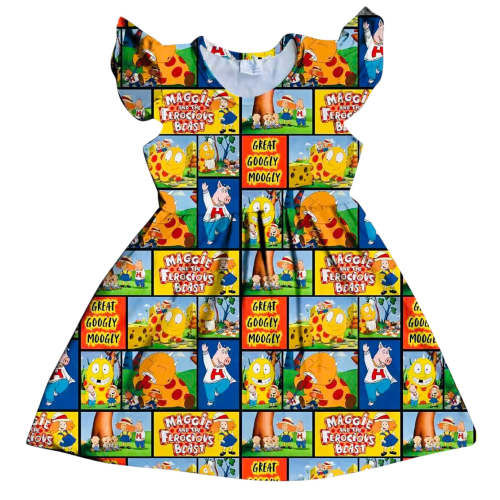 HCK EXCLUSIVE- Maggie & the Ferocious Beast Flutter Sleeve Dress
