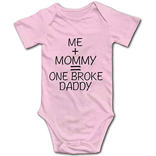 Me + Mommy = One Broke Daddy/Baby Boy Clothes Unisex Funny Baby Girl Baby Bodysuit Long Sleeve 0-24 Months White