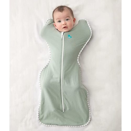 Love to Dream Swaddle UP Baby Sleep Sack for Summer | Olive Small 8–13 lbs | Arms Up Swaddle for Newborns | Breathable Lightweight 0.2 TOG | Ideal for Warm Weather