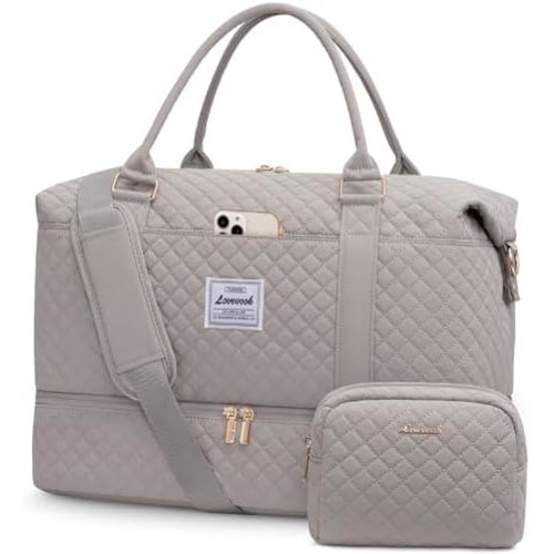 LOVEVOOK Travel Duffle Bag,Weekender Bags for Women with Shoe Compartment,Carry on Overnight Bag with Toiletry Bag,Gym Duffel Bag with Wet Pocket, Hospital Bags for Labor and Delivery