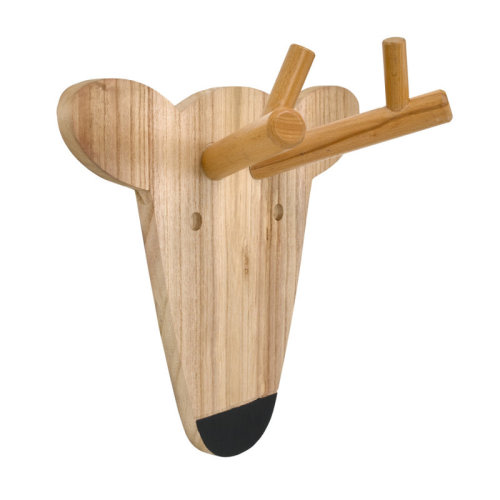 Redwood Rover Little Love by NoJo Montes Deer Head with Antlers Natural Wood Nursery Wall Décor | Wayfair