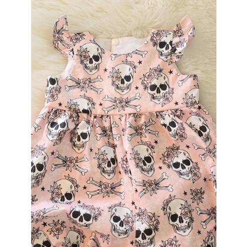 Baby goth bubble romper,newborn gift,gift for newborn girl, sugar skulls bubble romper,bubble romper girls,whimsy goth romper,skulls romper