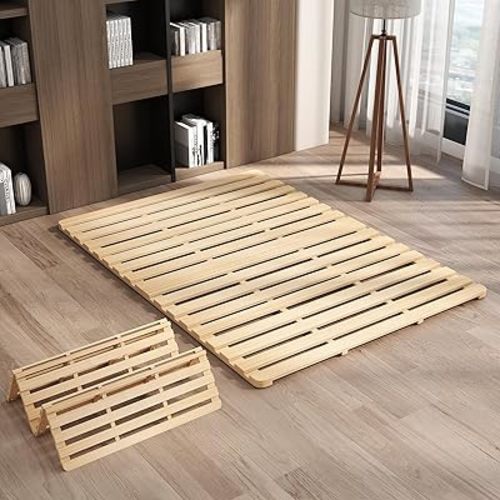 LILYPELLE Floor Bed Frame Full, Foldable Tatami Bed Frame Futon Frame