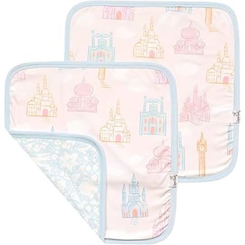 Copper Pearl 3-Layer Knit Security Blanket Set Sized 16" x 16" 2-Pack Princess Palaces