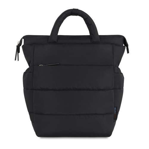 Baby Boom Puffer Backpack Diaper Bag Tote for Infants and Toddlers, Black
