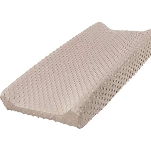 Changing Pad Cover, Soft Minky Dots (Khaki / Tan)