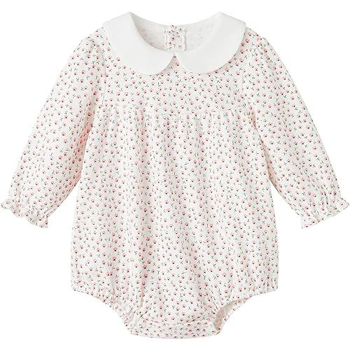 0 - 3 MO :: pureborn Baby Girls Boys Bodysuit Super Soft Cotton Romper 0-24 Months