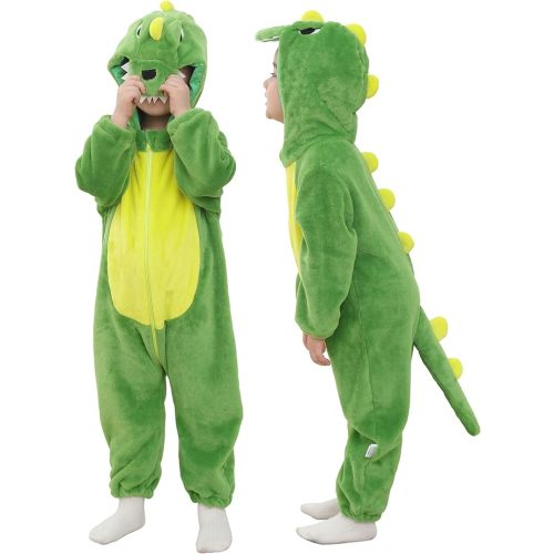 TONWHAR Kids' And Toddlers' Infant Tiger Dinosaur Animal Fancy Dress Costume Outfit Hooded Romper Jumpsuit
