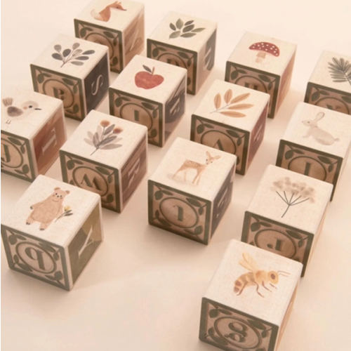 Watercolor Abc Blocks For Baby | Colored Organics®