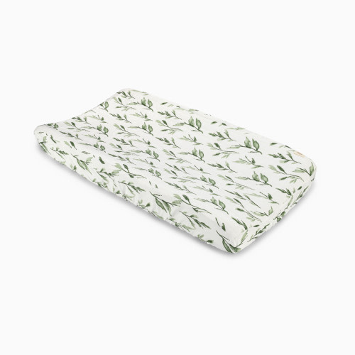 Crane Baby Cotton Quilted Change Pad Cover - Parker Leaf