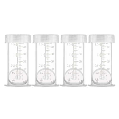 Maymom Colostrum Milk Storage Bottle 1.5 Oz Breastmilk Freezer or Refrigerator Storage, 4pc HSA/FSA Eligible