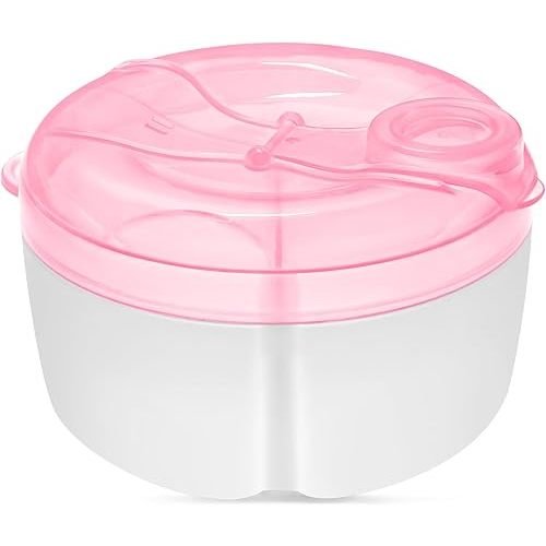 Accmor Baby Formula Dispenser On The Go, Formula Container to Go, Non-Spill Rotating Three-Compartment Formula Dispenser and Snack Storage Container for Infant Toddler Traveling