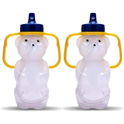 TalkTools Honey Bear Straw Cup with Handle, 7oz – Soft Straw Trainer for Babies & Toddlers 4+ Months – Easy-Grip, Dishwasher Safe.