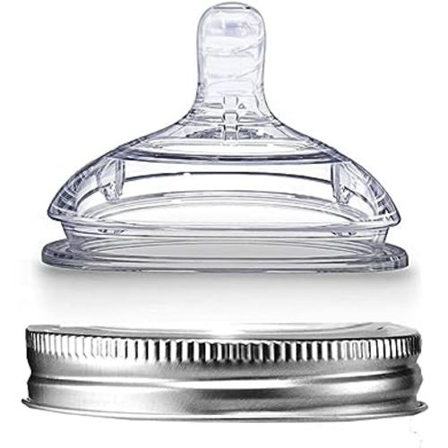 YeeBeny Mason Jar Bottle Nipples, Pacifier Mason Can Lid BPA Free Baby Bottles Nipples Lid Suitable for 7cm Mason jar, Turn Any Mason Jar into a Baby Bottle