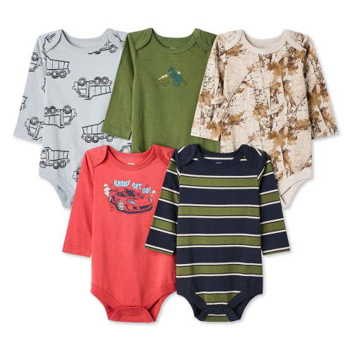 Lot de 5 cache-couches à manches longues George pour bébés garçons - Walmart.ca