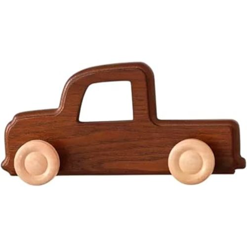Wooden Car Wall Hooks, Vehicle-Shaped Decorative Key and Bag Hanger for Entryway, Kids Room, Bedroom (Pickup Truck Style Hook)
