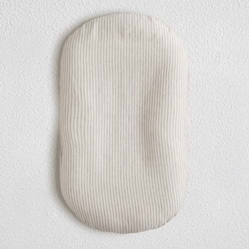 BORROW ONLY!! Newborn Baby Lounger + Linen Cover (Natural Stripe)