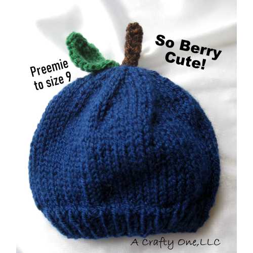 Blueberry Hat Baby Blue Hat Child Blueberry Hat Infant Berry Beanie Blueberry baby Shower Boy Hand knit Newborn Blueberry Cap