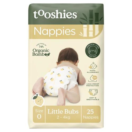 Tooshies Nappies Size 0 Little Bubs 2-4kg 25 pack