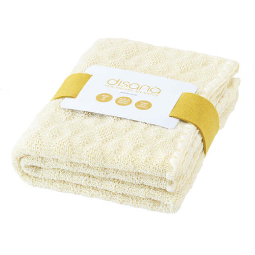 Disana Ajour Knit Baby Blanket Organic Merino Wool - Natural