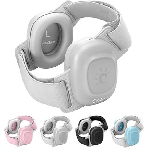 Orzbow Baby Headphones for Noise, Baby Ear Muffs Noise Protection for Newborn Toddler 3-48 Months - CE & ANSI Certified, Adjustable Infant Ear Protection for Travel Sleep, 25dB Sound Reduction, Gray