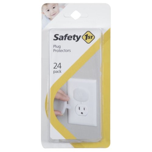 Safety 1st Plug Protectors For Two & Three Prong Outlets (24pk), White - Safety 1st Plug Protectors For Two & Three Prong Outlets (24pk), White