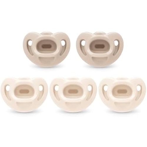 NUK First Choice Comfy Orthodontic Baby Pacifier, 0-6 Months, 5-Pk, Neutral