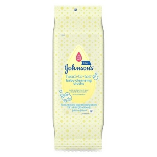 Johnson'sÂ® Head-to-Toe Cleansing Cloths - 15 ct