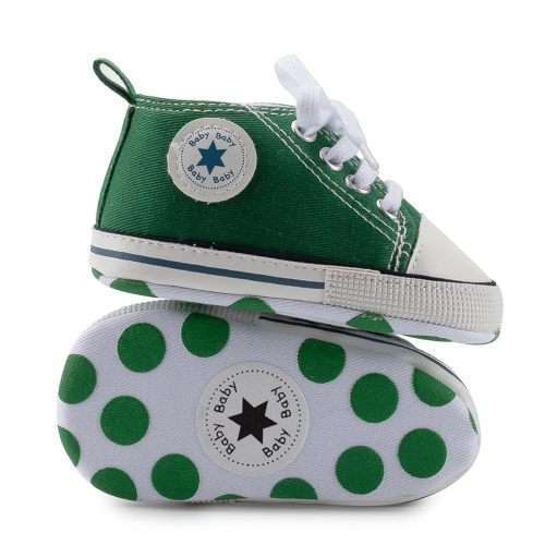 Meckior Baby Girls Boys Canvas Sneakers Soft Sole High-Top Ankle Infant First Walkers Crib Shoes