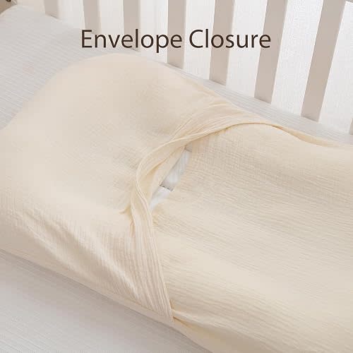 guruixu 2 Pack Muslin Baby Lounger Cover, 100% Cotton Infant Lounger Cover for Baby Boys and Girls (Dusty Pink,Cream)