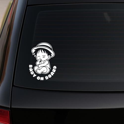 One Piece inspired Baby On Board Decal Anime Car Window Sticker Vinyl Decal