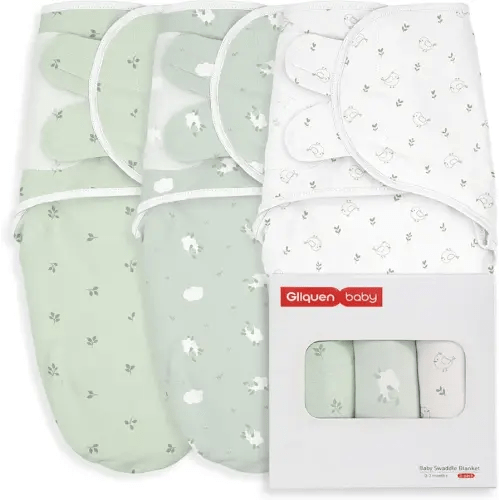 GLLQUEN BABY Swaddles for Newborns 0-3 Months, Adjustable & Easy Fastener