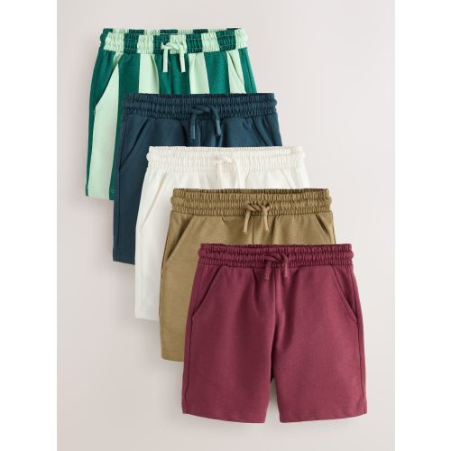 Navy Blue/ Tan/ Ecru/ Stripe Jersey Shorts 5 Pack (3mths-7yrs)