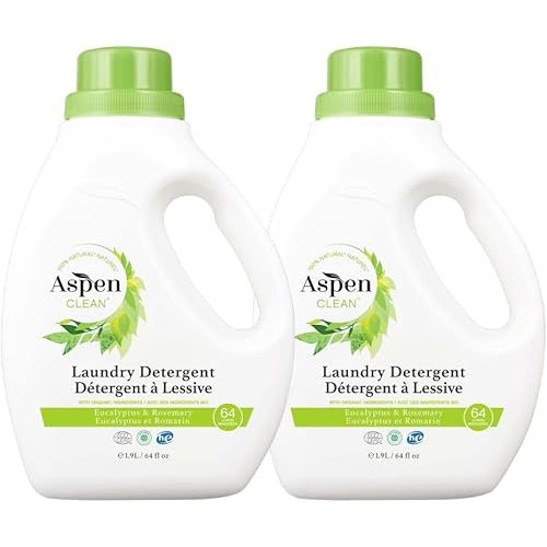 Natural Laundry Detergent Eucalyptus & Rosemary - 100% Natural, Organic, HE Liquid Laundry Detergent - Vegan, Cruelty-Free, Biodegradable - Safe for Babies, Pets & Kids - EWG Certified (2
