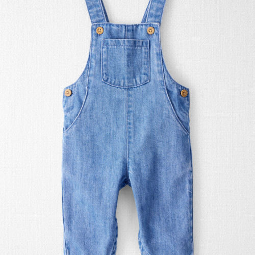 Blue Ozone Wash Baby Organic Cotton Chambray Overalls | Carter’s Oshkosh Canada