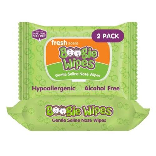 Boogie Wipes Saline Nose Wipes Fresh Scent - 90ct