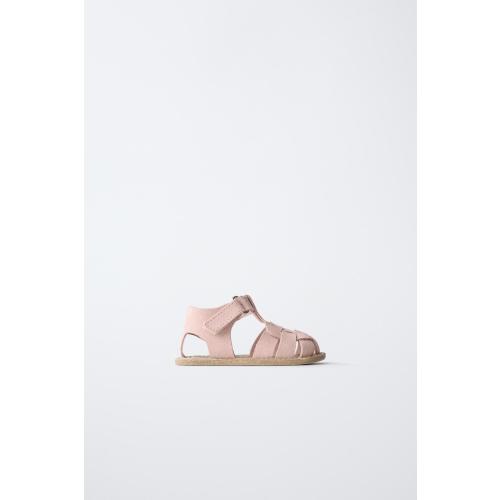 LEATHER FISHERMAN SANDALS - Pink | ZARA United States